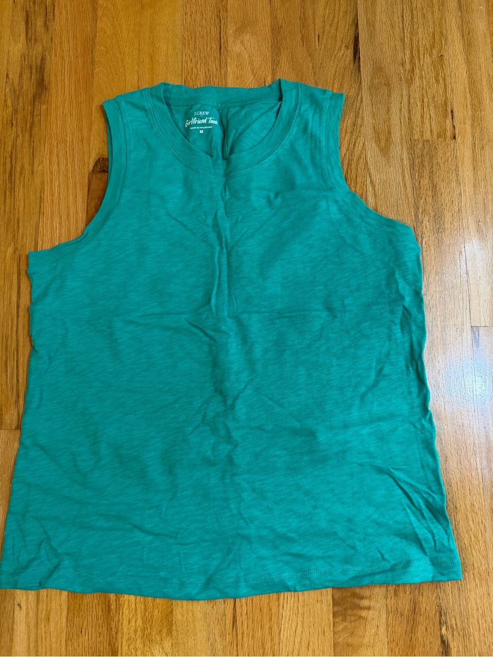 J. Crew Green Crewneck Sleeveless Tank